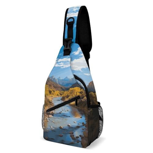 Sac banane tendance et sac à dos décontracté Zion blanc pour voyage et marche