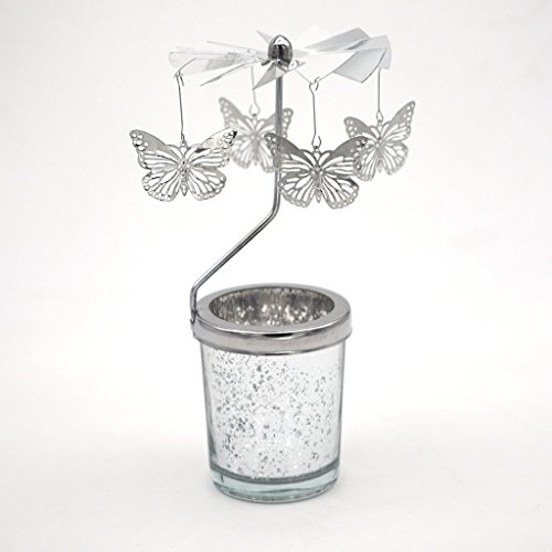 Yunso Photophore rotatif en forme de papillon pour bougie chauffe-plat - Décoration d'intérieur