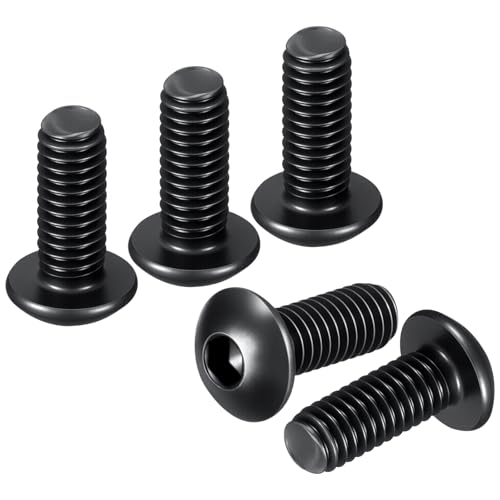 DTGN M4-0.7x10mm Button Head Socket Cap Screws - 100Pack - Good for Road Bicycle, Mountain Bike, Auto, Motorcycle - Carbon Steel Black Oxide - Hex Socket Drive Fasteners