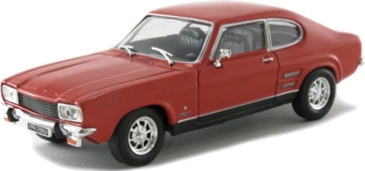 Fiat 1:43 Capri MK1 Model Car Replica in Red/Black - Cararama Collection - Adult Model Car Enthusiasts - Unisex