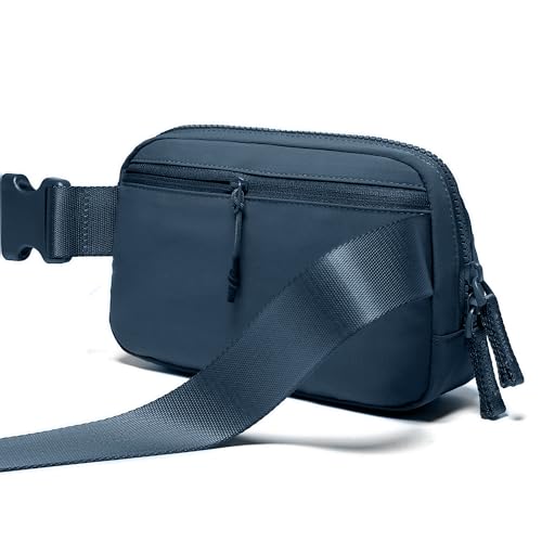 Image of Belt Bag for Women Two-Way Zipper Fanny Pack Crossbody Bags for Women Fashion Waist Packs Cross Body Fanny Pack with Adjustable Strap Gifts for Teen Girls (Navy)