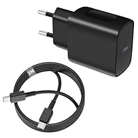 45W USB C Ladegerät Schnellladegerät und 2M schnellladekabel für Samsung Galaxy S25 S24 S23 S22 S21 Ultra A56 A55 A54 A53 A16 A15 A13/S20,Fast Charger Netzteil USB C für iPhone Huawei Xiaomi