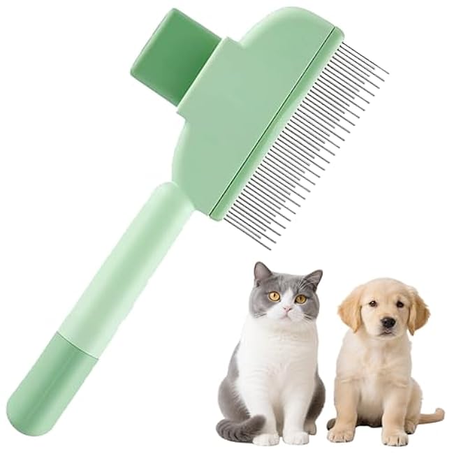1PCS Cat Comb Dog Comb Tool, 1PCS Pet Hair Removal Gloves Brush, Reusable Pet Cat Dog Hair Removal Grooming Gloves Brush Tool (1PCS+1PCS)-gxYHqpSC