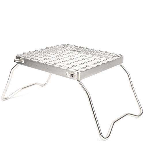 Germerse Gril Pliant, Petit Volume de Stockage Facile à Transporter poêle à Bois de Barbecue en Acier Inoxydable, Structure Simple pour cuisinière à gaz combustibles