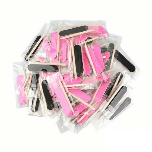 Kit de limas de uñas 30 piezas - 2 piezas/bolsa Mini limas de uñas de grano 180/240, palitos de colores Empujadores de cutículas de madera para pedicura