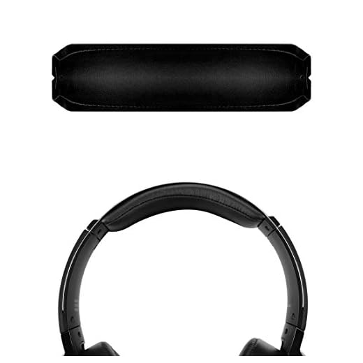 Geekria Protein läder pannband dyna, kompatibel med SONY MDR-XB950BT MDR-XB950N1 MDR-XB950B1 MDR-XB950/H hörlurar ersättningsband/headset pannband kuddöverdrag reparationsdelar (svart)