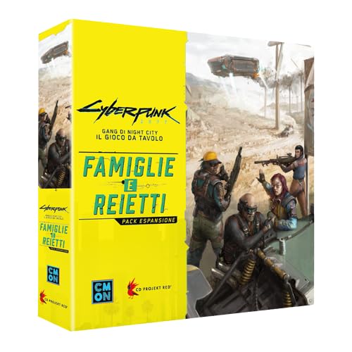 Asmodee - Cyberpunk 2077: Gang di Night City, Familias y Reietti - Expansión Juego de Mesa, 14+ años, 1-4 Jugadores, 90-120 min., Edición en Italiano