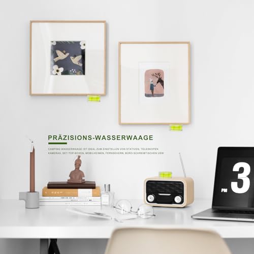 5 Stücke Mini Wasserwaage, 15 * 15 * 40MM Präzisions-Bubble Level, Spirit Level für Camping, Wohnwagen, Wohnmobil, Kamera-Ausrüstung