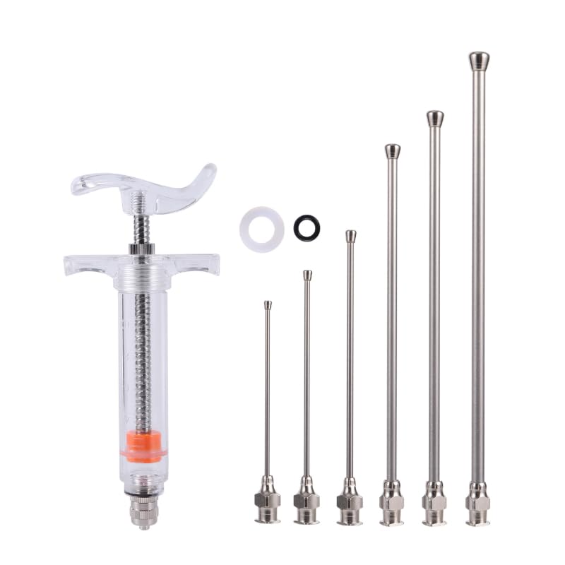 Andowns 10ml/20ml Birds Feeding Syringe Kit with 6 Pcs Curved Gavage Tubes Bird Feeding Feed Medicine Supplies Pets Feeding Supplies (10ml1)