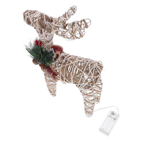 LIGIGWASH de Noël Cerf Lumineux avec LED Figurine de Renne Petite pour Jardin Terrasse et Intérieur Décoration Festive Éclairage Chaud Installation Rapide et Robuste