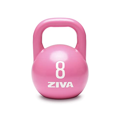 Steve Cotter Signature Steel Competition Kettlebells - Hard-Wearing Crack-Resistant Powder Surface Coating, 34mm Steel Handle with Non-Slip Super Textured Powder Coating - 8 kg, Pink
