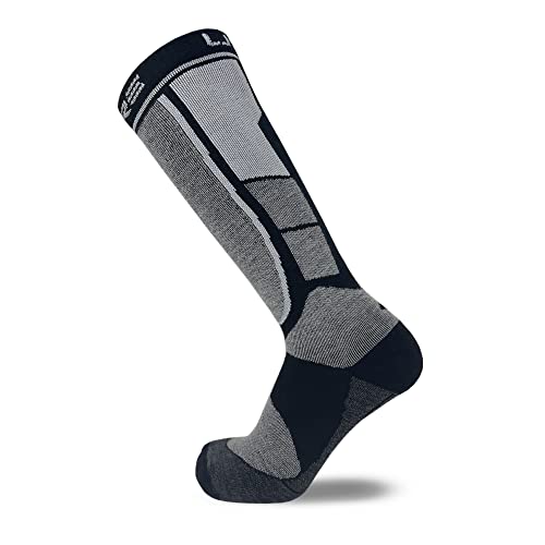 Pure Athlete Ski Socks Made In Usa - Alpaca Wool Winter Weather Lightweight Socks For Skiing (L, Black) #TOP18