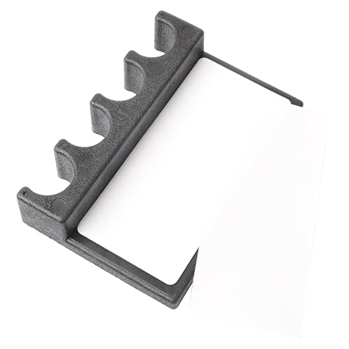 MUZOCT 4 Holes Pool Stick Holder, Billiard Cue Rest Weighted Against Table Bar Chair,Cue Stick Holder with 2 Cue Chalk Cubes Holders - Thumbnail 5