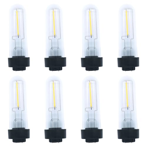 Ampoule solaire de remplacement 3V lot de 8 filaments LED en plastique transparent blanc chaud