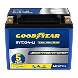 Goodyear GYTX14-LI Lithium LiFePO4 12.8V 400CCA Rechargeable High Performance...