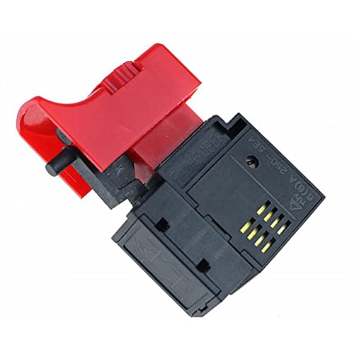 Huhebne 1 Piezas FA2-6 / 1BEK 250V 6A 5E4 Bloqueo en EléCtrica Interruptor de Gatillo de Taladro EléCtrico Interruptor Accesorios de EléCtrica