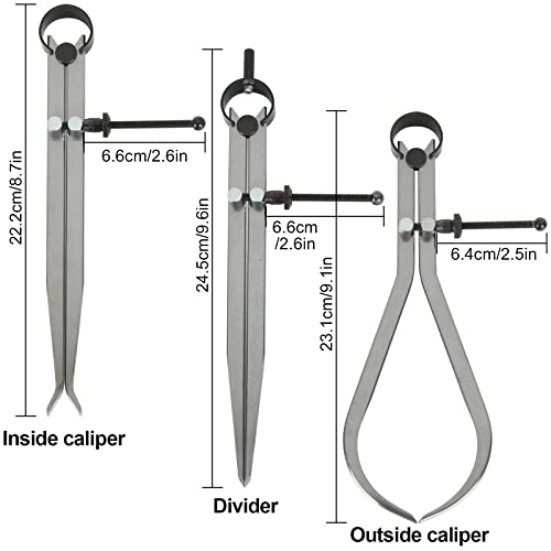 Dajave DJUS-SPRINGCALIPERSET-3PCS-BLK-210910 3 Piece Spring Caliper/Divider Set thumb #1