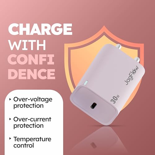 Image of Trueview 30W Fast Charging Power Adapter with Type-C Port | Wall Charger for Smartphones, Tablets & USB-C Devices | Pink