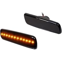 Signal Side Marker Light Smoked Lens Amber Parking Lamps Bulbs Left Right Front for Prius for xA for LS400 for IS300 for GS430 for GS400 for GS300 2x Smoke/Tinted Black Housing Smooth
