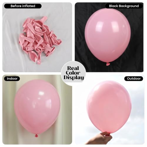 Image of Togvu Pastel Pink Balloons, 50Pack 12 Inch Baby Pink Latex Party Balloons