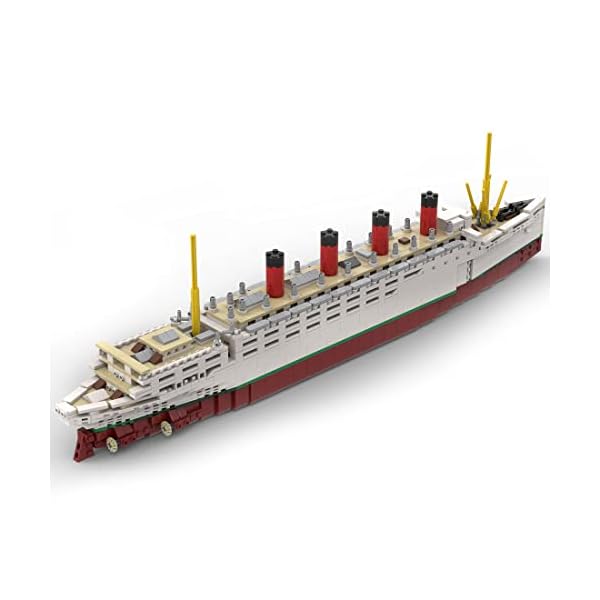 WWEI Technik RMS Mauretania Schiff Modellbausatz, 1871 Teile 1:400 Kreuzfahrtschiff Baustein Spielzeug für Erwachsene…