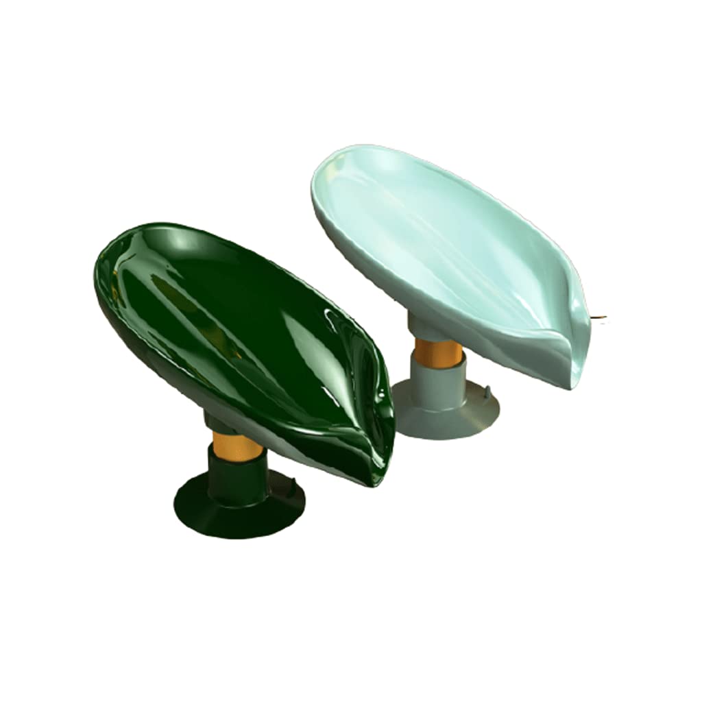 soap box holder, Soap Dish Holder,SoapTray,Self-Draining Household Countertop Drain with Suction(Type F)
