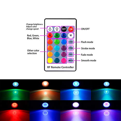 Color Changing Pond Lights Ip68 Waterproof Spotlights Underwater Fountain Light Led Submersible Colored Adjustable Dimmable Yard Spot Lights For Outdoor Garden Lawn Fountain Waterfall (1 In Set) #TOP4