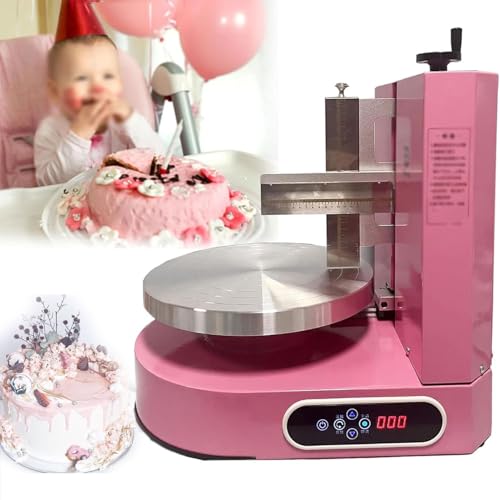 Máquina de decoración de pasteles, tocadiscos automáticos con raspador graduado, velocidad ajustable, rotación hacia adelante y hacia atrás, para pasteles de cumpleaños y herramientas para hornear