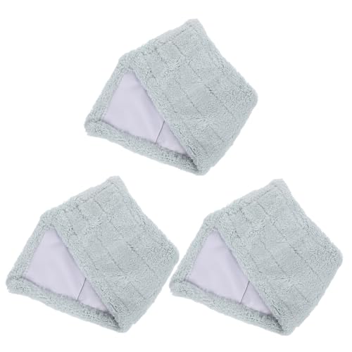 3pcs Microfiber Cleaning Pads: Reusable Replacement Washable Microfiber Mop Pads Refills Replacement Heads for Floor Cleaning