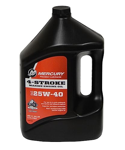 Aceite para motor Mercury Mercruiser 25W-40 1 galón miniatura 1