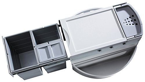 Hailo 3646231 Abfallsammler Rondo 90.3/40 P für Diagonal-Eckspülenschränke ab 900 mm Breite