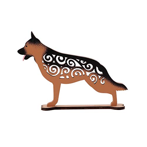Department 56 Flourish German Sheperd Dog Decor Figurine, 5.5 Inch, Brown and Black