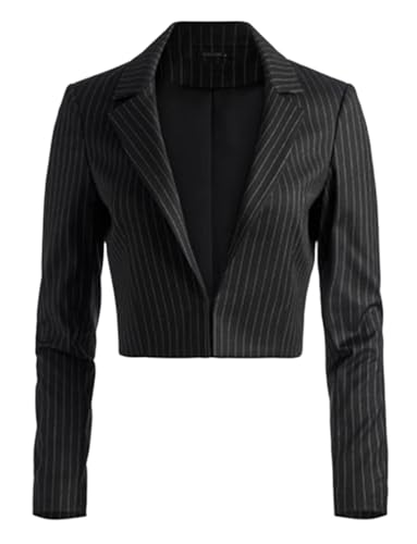Veste de costume à rayures bureau de travail manteau revers échancré