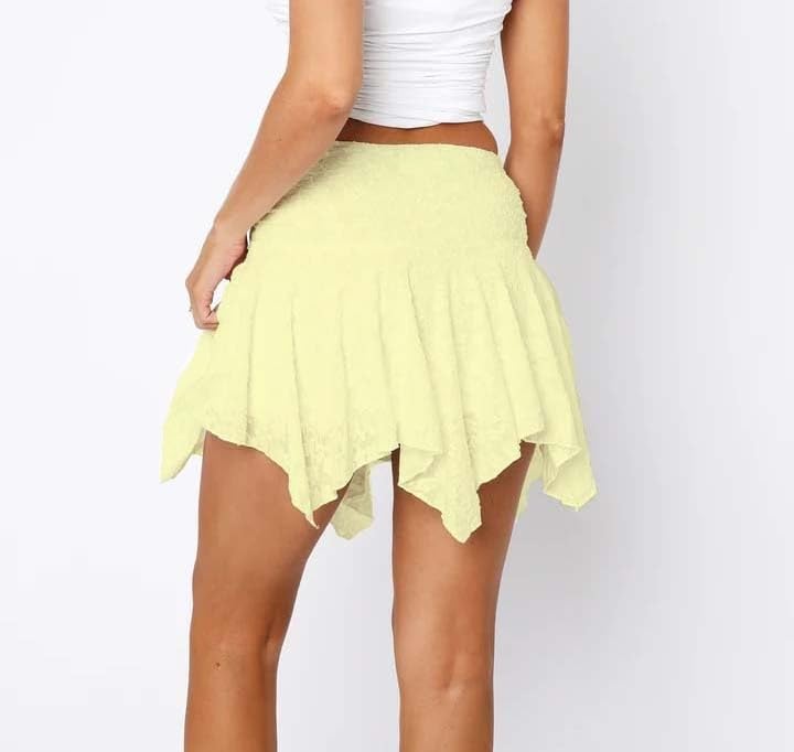 Womens Ruffle Mini Skirt Low Rise Lace Slip Skirt Flowy Asymmetrical Underskirt Lingerie Short Skirts4