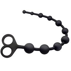 Anal Beads Silicone Butt Plugs Anal Trainer Plug Pull Ring Chain with 10 Beads G-spot Prostate Massage Masturbation