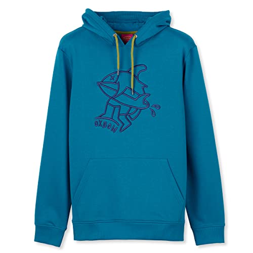 OXBOW O1SAVAN Sweat à Capuche imprimé Bleu Maya XXL