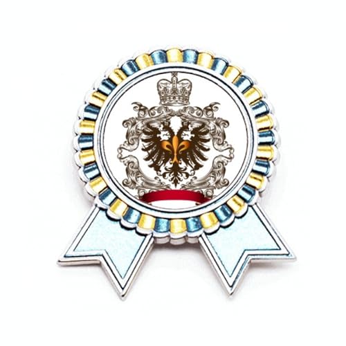 Broche avec emblème aigle à double tête en métal robuste pour vestes