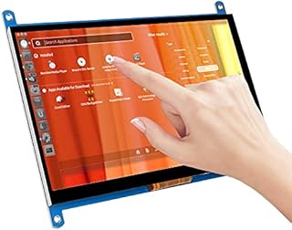 Jun-Saxifragelec 7 inch IPS Touch Screen Capacitive 1024x600 HDMI Display Game Monitor for Raspberry Pi 4