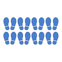 8 Pairs Red PVC Footprint Floor Stickers - 7.9x3.3 Inch Shoe Decals For Direction & Class Decor - View #2