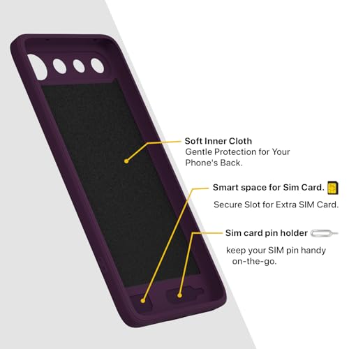 Image of Pikkme Back Cover for Realme 16 5G Soft Matte Silicone Mag-Safe Design (Mag-Safe Not Support) Camera Protection | Slim Fit Bumper Cover (Purple)