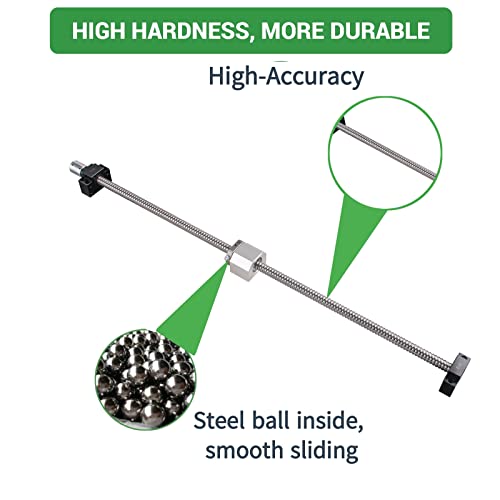 CHUANGNENG Ball Screw CNC Parts SFU1605 RM1605 16mm 600mm with Metal Deflector Ball Screw nut BK/BF12 End Supports Ball NUT HOUSINGS 1pcs Coupler with end Machining,Length Approx 23.62inch/600mm by CHUANGNENG - Image 3