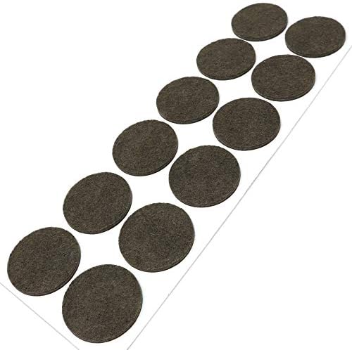 Adsamm® 12 x samoprzylepnych podkładek filcowych/brązowych/Ø 40 mm/okrągłych/ślizgaczy do mebli z filcu o grubości 3,5 mm/ochrona mebli i podłogi w jakości Adsamm®
