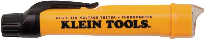 Klein Tools NCVT-4IR Non-Contact Volt Tester, 12 - 1000V AC Pen with IR Thermometer -22 to 482 deg F, LED and Audible Alarms, Pocket Clip : Industrial & Scientific