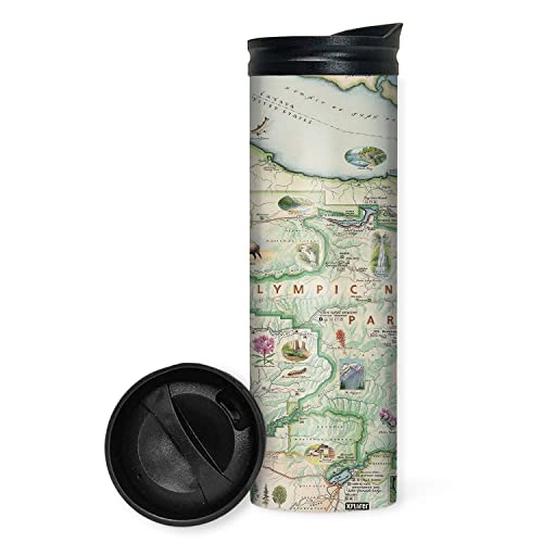 Xplorer Maps Olympic National Park Map Travel Tumbler, 16 oz