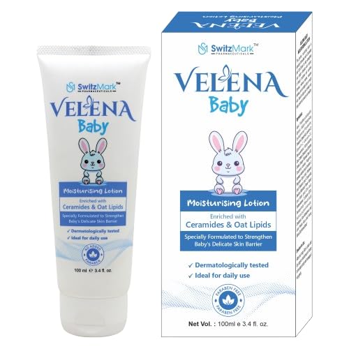 Velena Baby Moisturising Lotion | Baby Body Lotion with Ceramides & Oat Lipids | Gentle Daily Moisturizer for Baby’s Delicate Skin (100 ml)-image-9