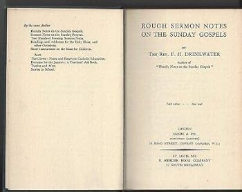 Hardcover ROUGH SERMON NOTES ON THE SUNDAY GOSPELS Book