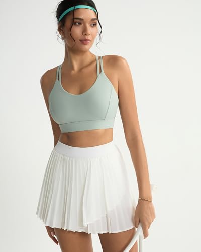 Image of RUNNING GIRL Sports Bras for Women,Strappy Crisscross Back Padded Low Impact Running Sports Bra with Removable Cups