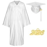 Gradwow Shiny Graduation Cap Gown Set for High...