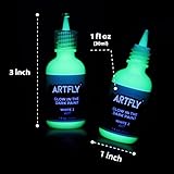 ARTFLY Glow in The Dark Paint Set of 12 Bright Colors 30ml/1oz, Acrylic Glow Paint Perfect for Art Painting, DIY Projects, Halloween and Christmas Decorations, Rich Pigments - Image 4