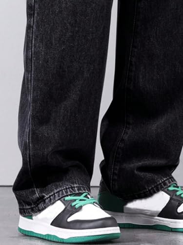 Image of dockstreet Men Baggy Denim Jeans in Pure 100% Cotton Denim || Stretchable (Jet Black) and Stretchable (Colored) Jeans || Unisex Designs||Jeans||
